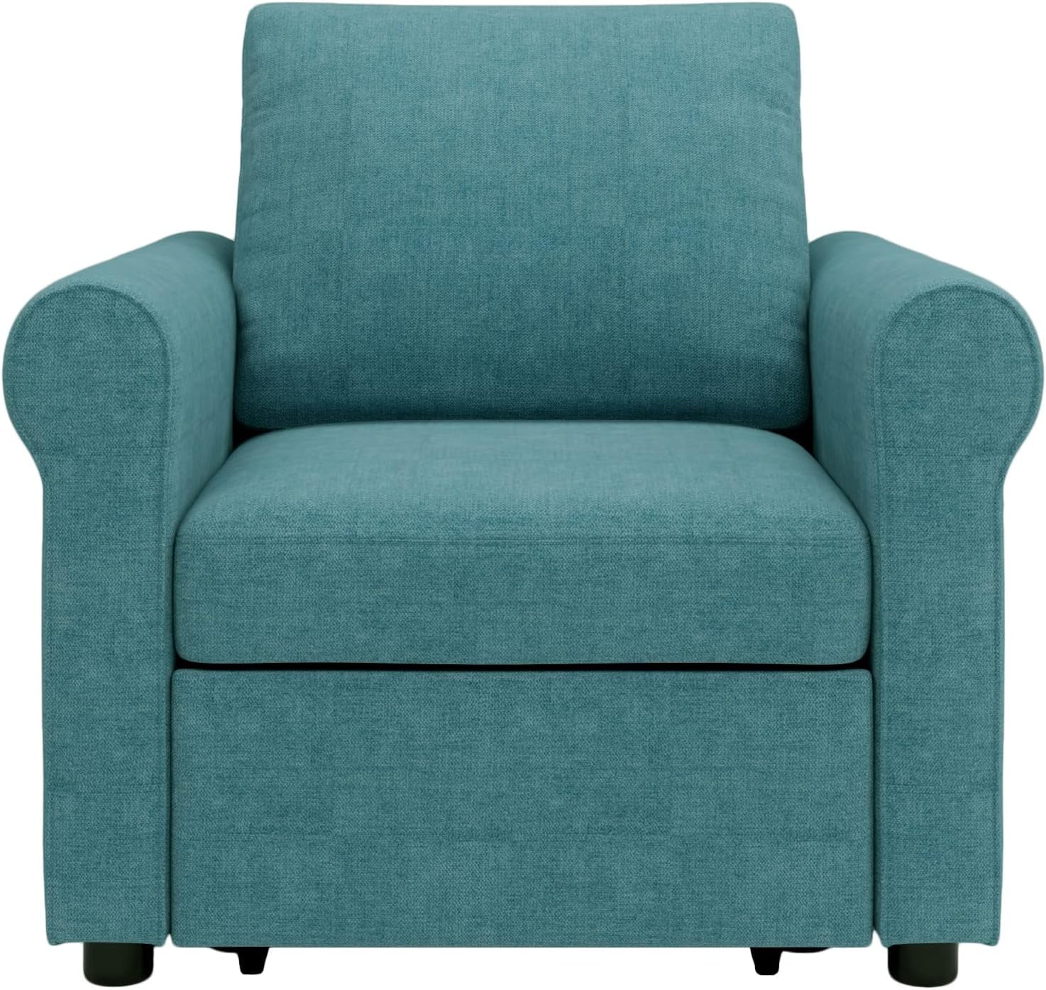 Teal Linen Convertible Sleeper Chair Bed S81631