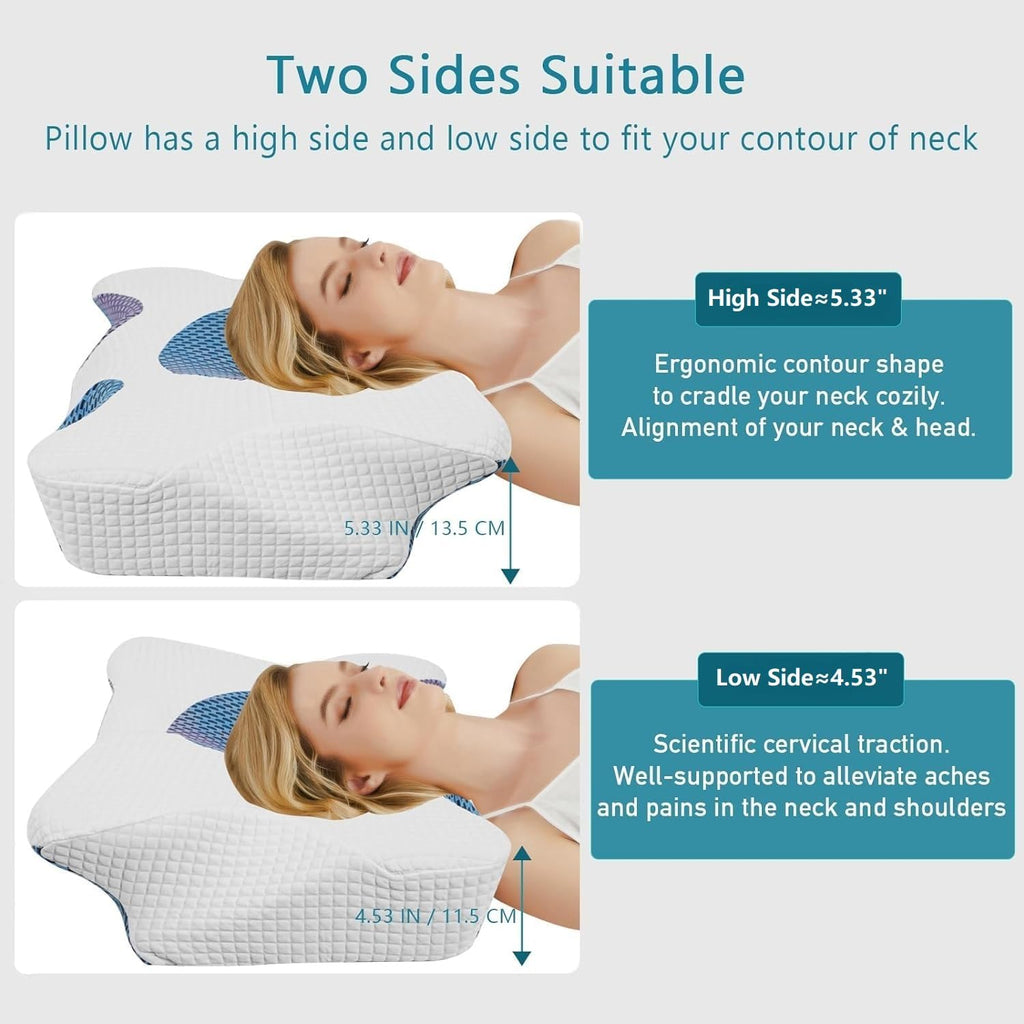Ergonomic Memory Foam Cervical Pillow with Pillowcase P160