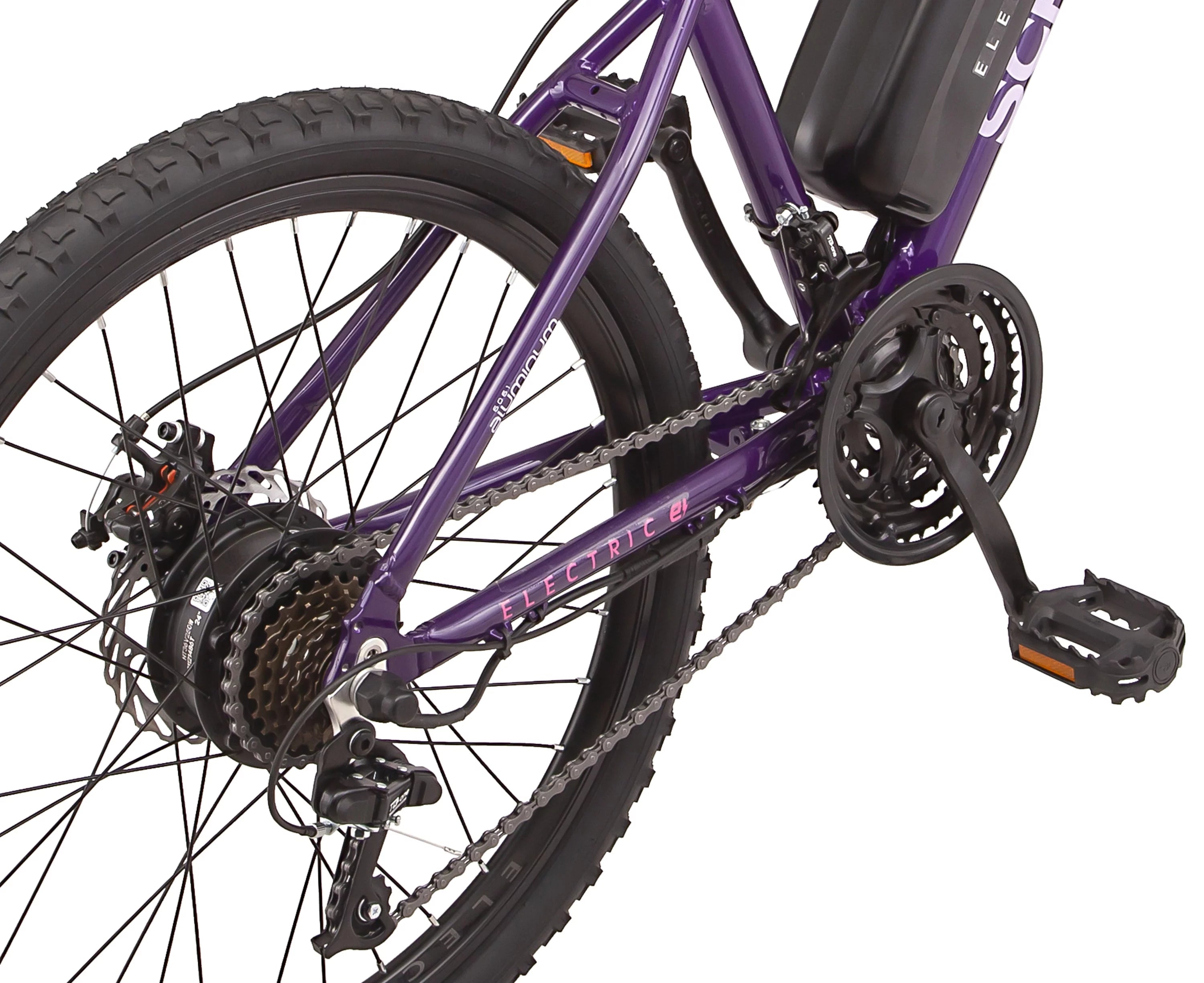 24" Purple Electric Mountain Bike D922