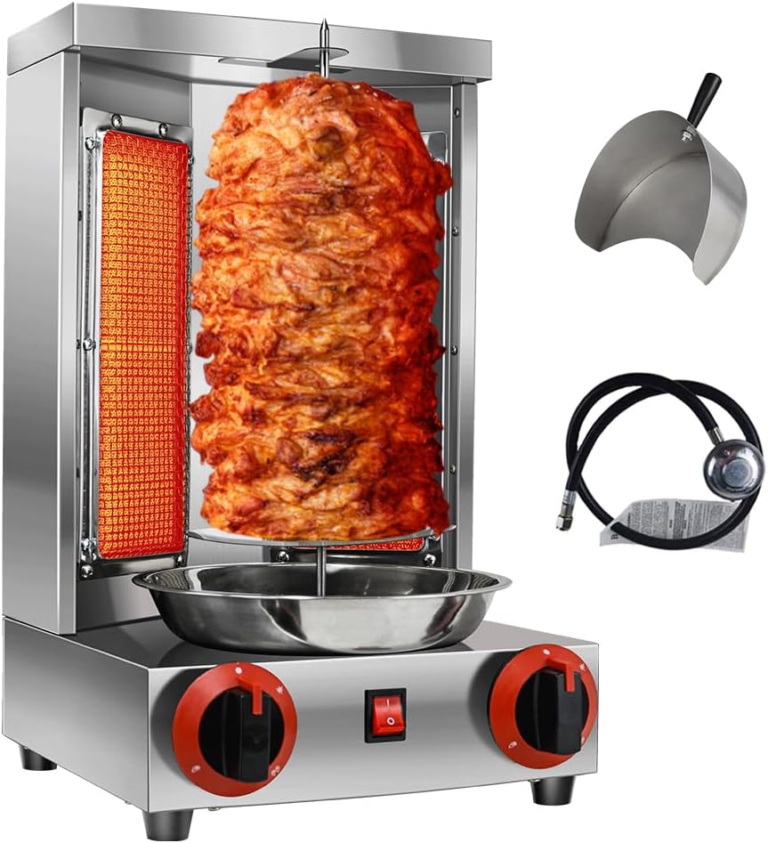 Gas Vertical Doner Kebab Machine with 2 Burner and Meat Catch Pan K77699