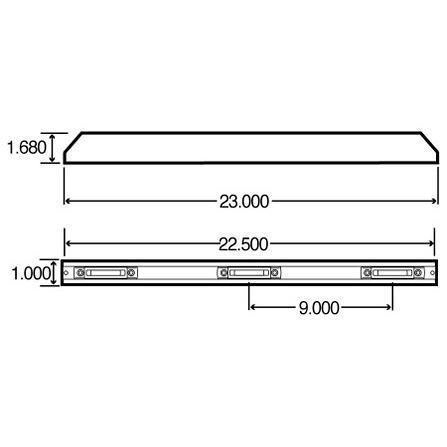 Yellow Rectangular LED Identification Bar Light 12V C98228