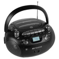 Black Portable CD and Cassette Player Boombox with AM FM Radio C395849