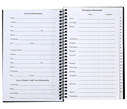 Black 8 x 5 inches Address and Telephone Book 2-Pack F464005