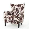 Beige Velvet Club Chair U3702