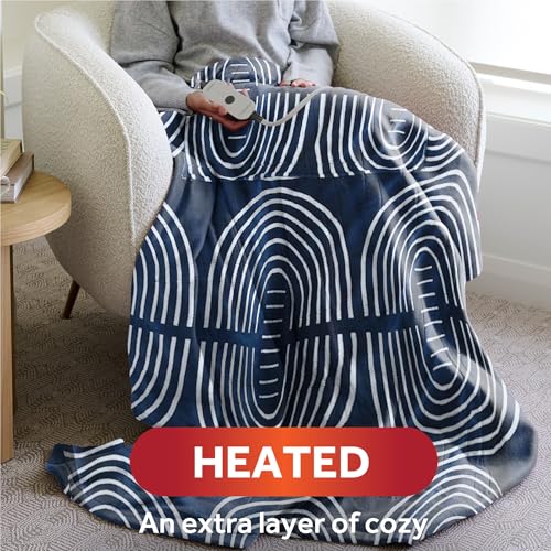 Dove Grey Heated Throw Blanket F305