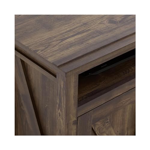 Black Oak Electric Fireplace Console TV Stand O65949