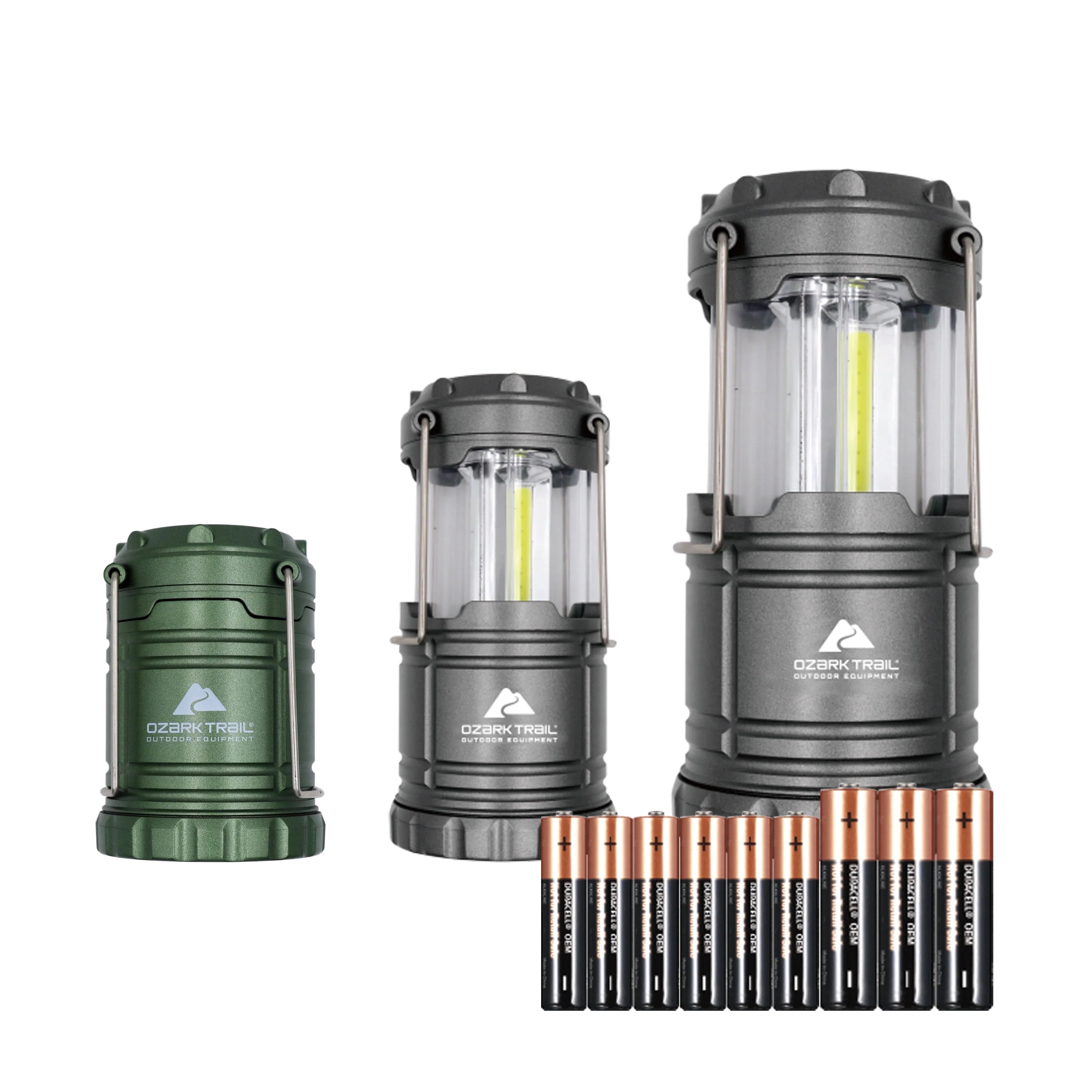 3 Pack AAA & AA Batteries LED Camping Lanterns L97517