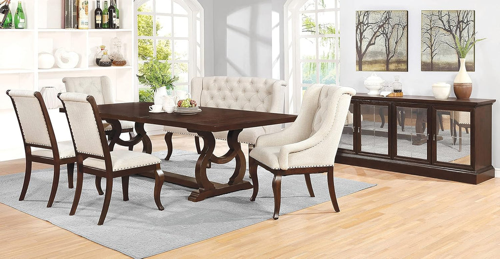 Antique Java and Cream Arm Chairs (Set of 2) M327