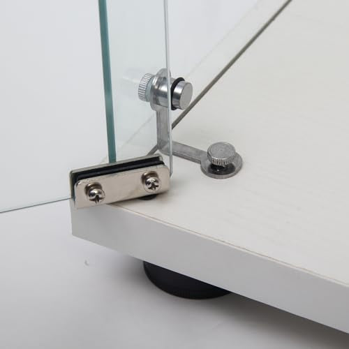 4-Tier Glass Display Cabinet with Locks, White H995