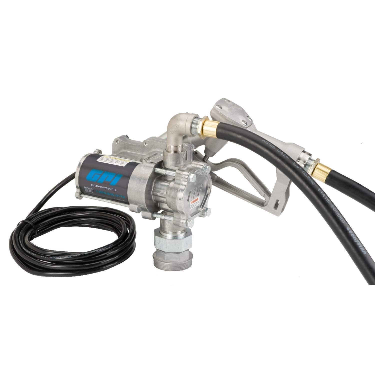 12v 8 GPM Fuel Transfer Pump with Manual Shut-Off Nozzle I959431