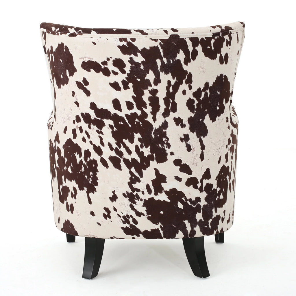 Beige Velvet Club Chair U3702