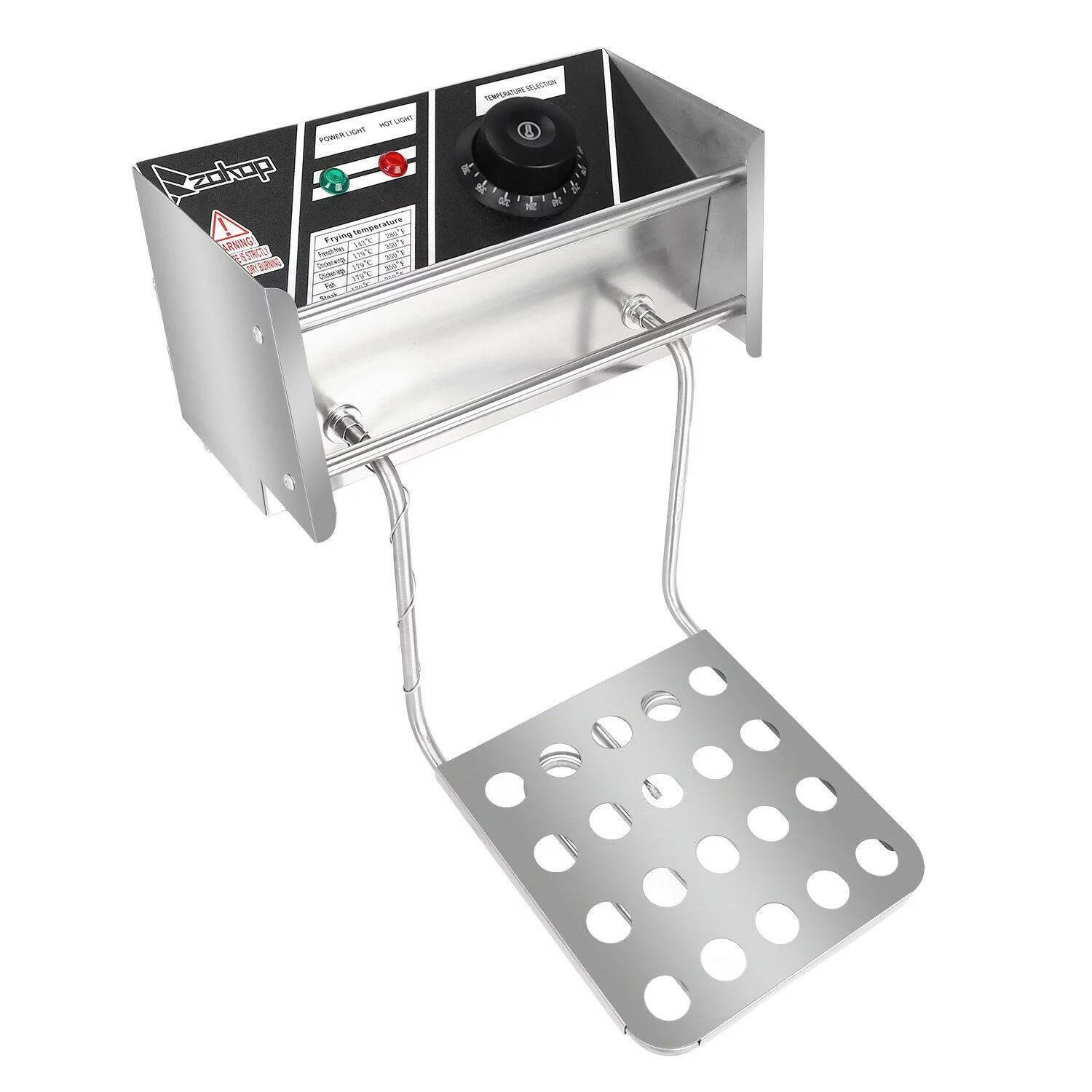 5000W 12L Stainless Steel Electric Deep Fryer with 2 Fry Baskets K7239