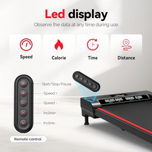 Walking Vibration Pad, Under Desk Treadmill, 2.5HP Low Noise Treadmill Pad with Remote Control S818898