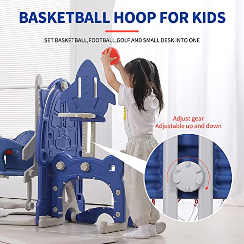 8 in 1 Toddler Slide and Swing Set W190
