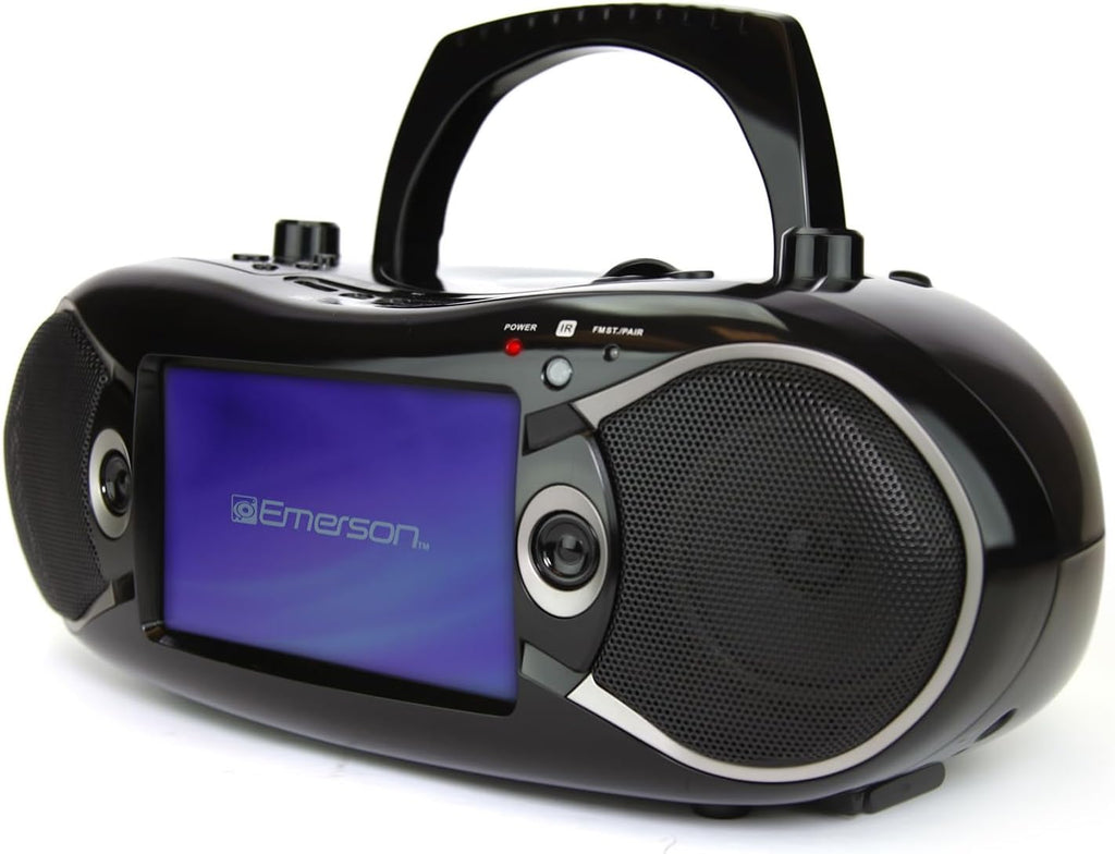 Black 7" Bluetooth DVD Boombox with AM/FM Radio N7025