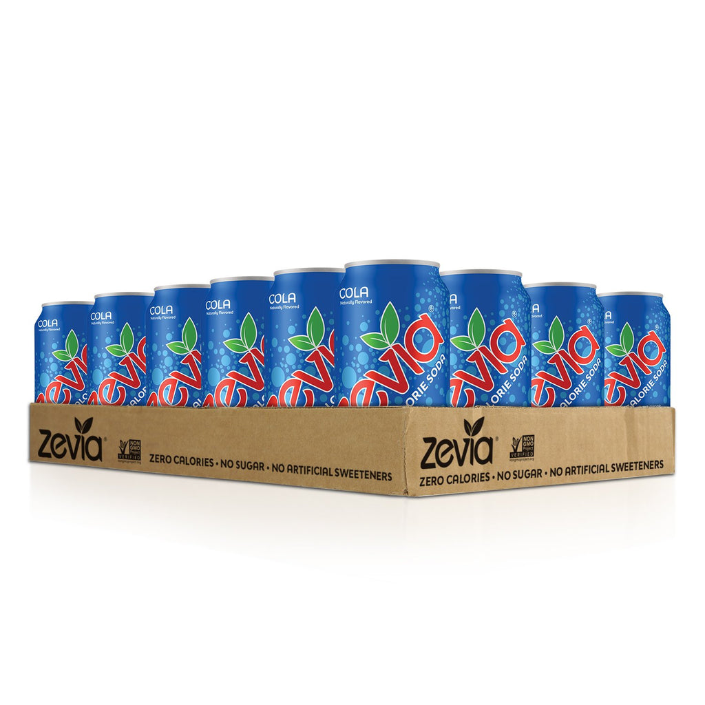 Zero Calorie Soda Cola 12 Ounce Cans Pack of 24 and Zero Calorie Energy Drink Raspberry Lime 12 Ounce Cans Pack of 12 O965717