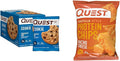 Chocolate Chip Protein Cookie 12 Count & Tortilla Style Protein Chips Nacho Cheese 1.1 Ounce Pack of 12 N76932