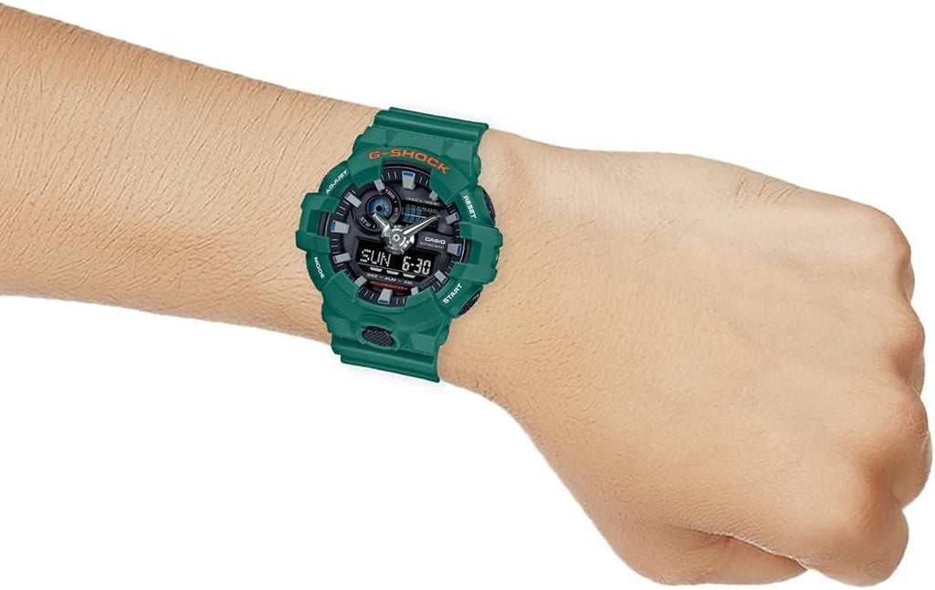 Green Digital Analog Resin Band Watch R95630