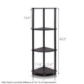 4-Tier Corner Shelf, Espresso/Black U1334