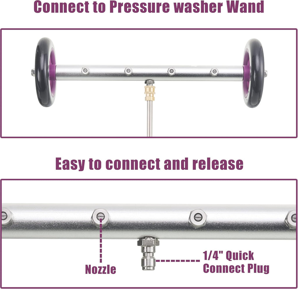 16 Inch Undercarriage Cleaner Attachment with 3 Pcs Extension Wand, 4000 PSI T49469