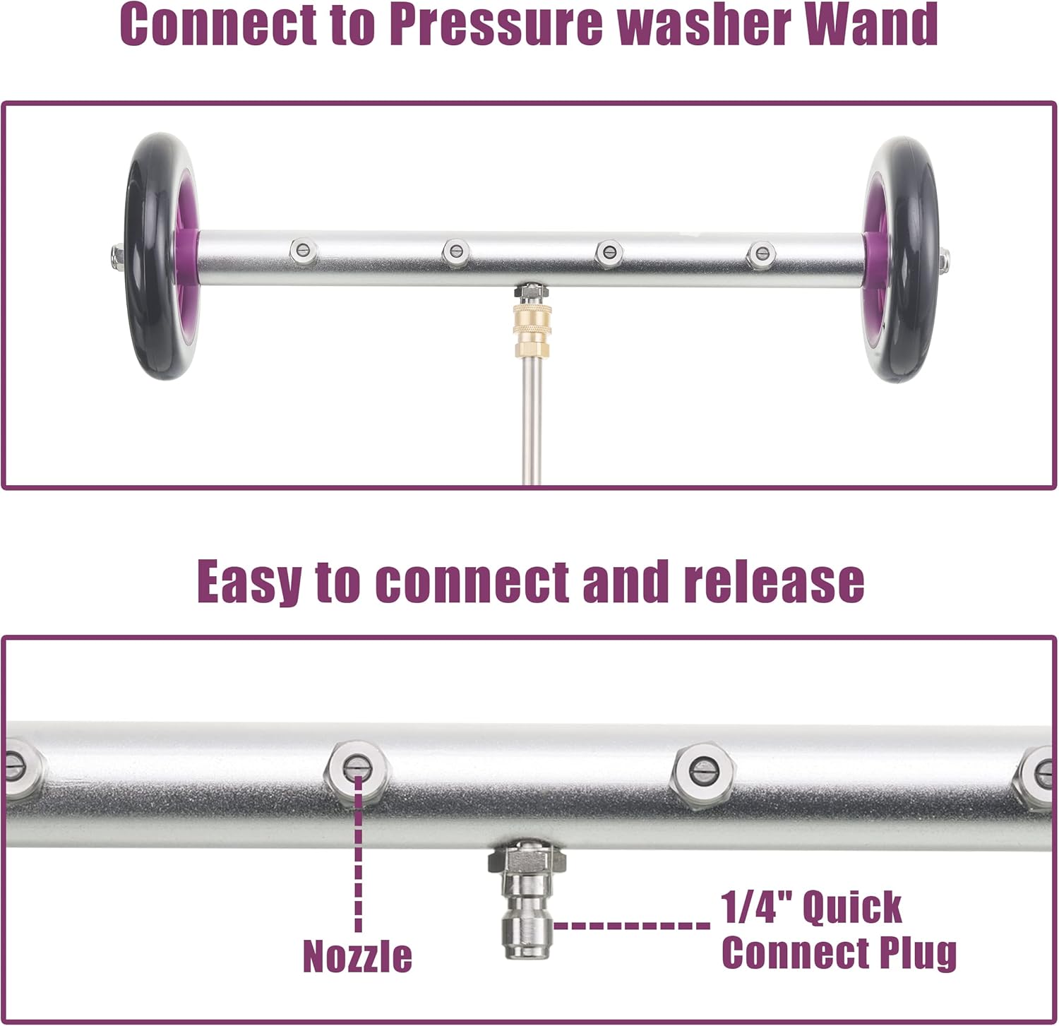 16 Inch Undercarriage Cleaner Attachment with 3 Pcs Extension Wand, 4000 PSI T49469