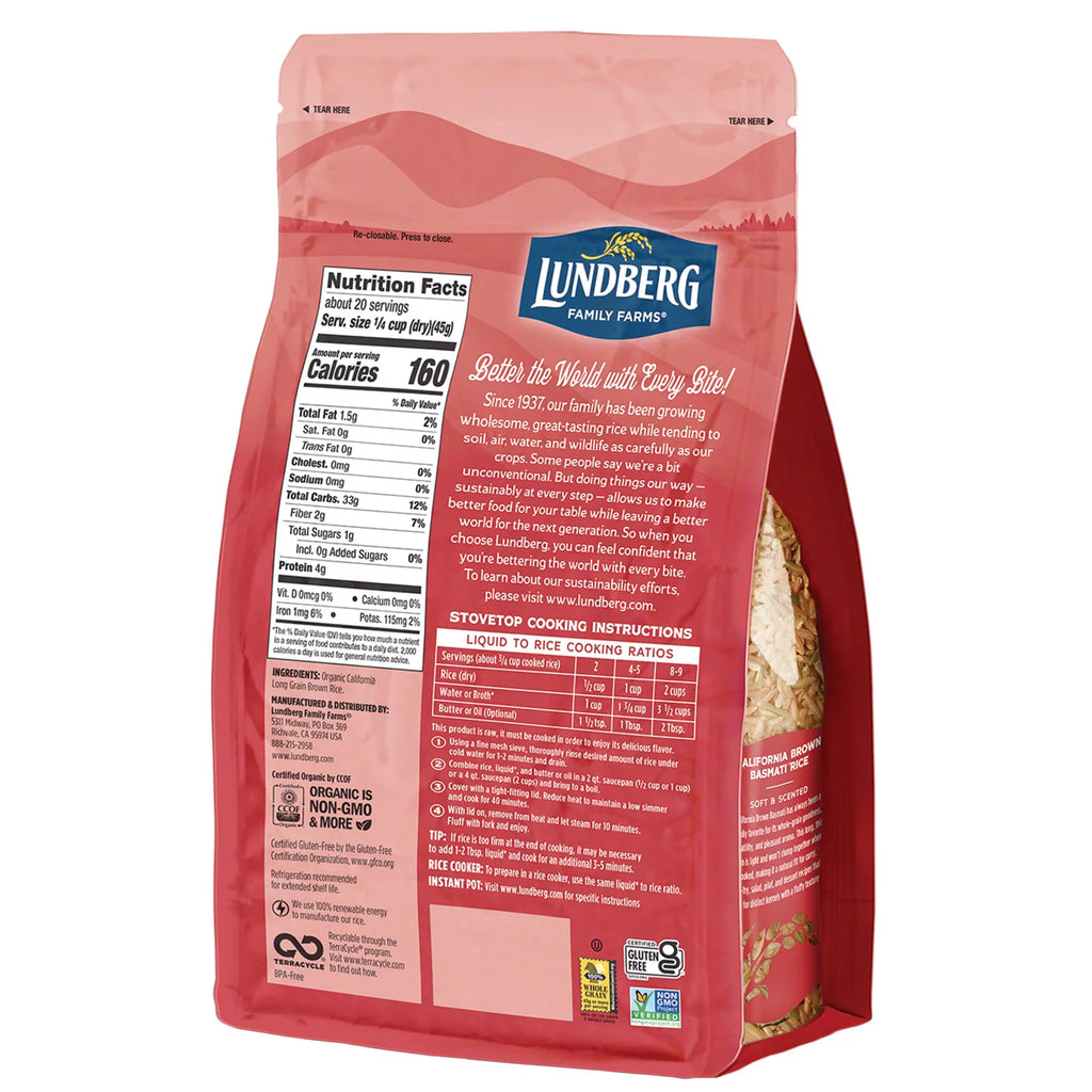 Organic California Brown Basmati Rice, 32 Ounce H19799