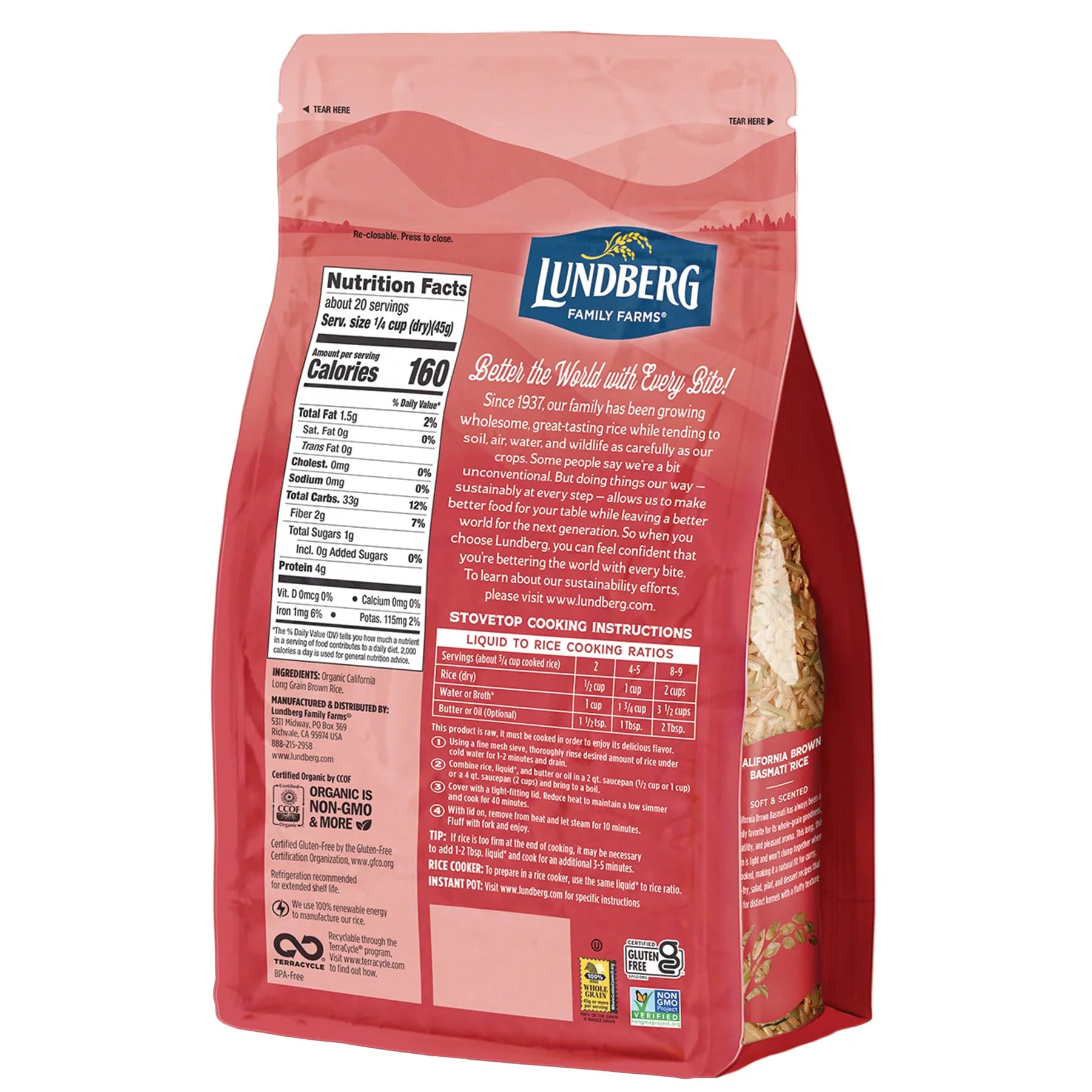 Organic California Brown Basmati Rice, 32 Ounce H19799