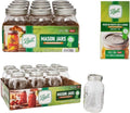 12 Pint 16 oz + 12 Quart 32 oz Glass Mason Jars with Lids and Bands Y56981