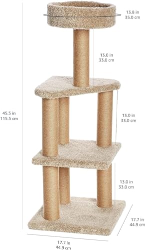 Beige Large Cat Tree with Scratching Posts J1741