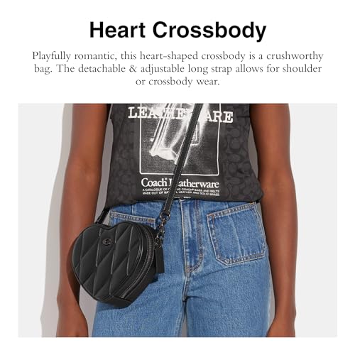 Quilted Leather Heart Crossbody E710078