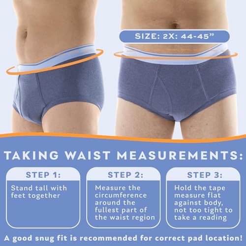Gray L Pack of 3 Reusable Washable Incontinence Underwear K25276