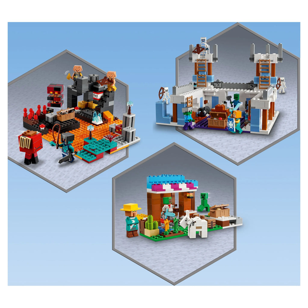 LEGO Minecraft The Nether Bastion Set 21185 Battle Action Toy with Mob Figures R591283