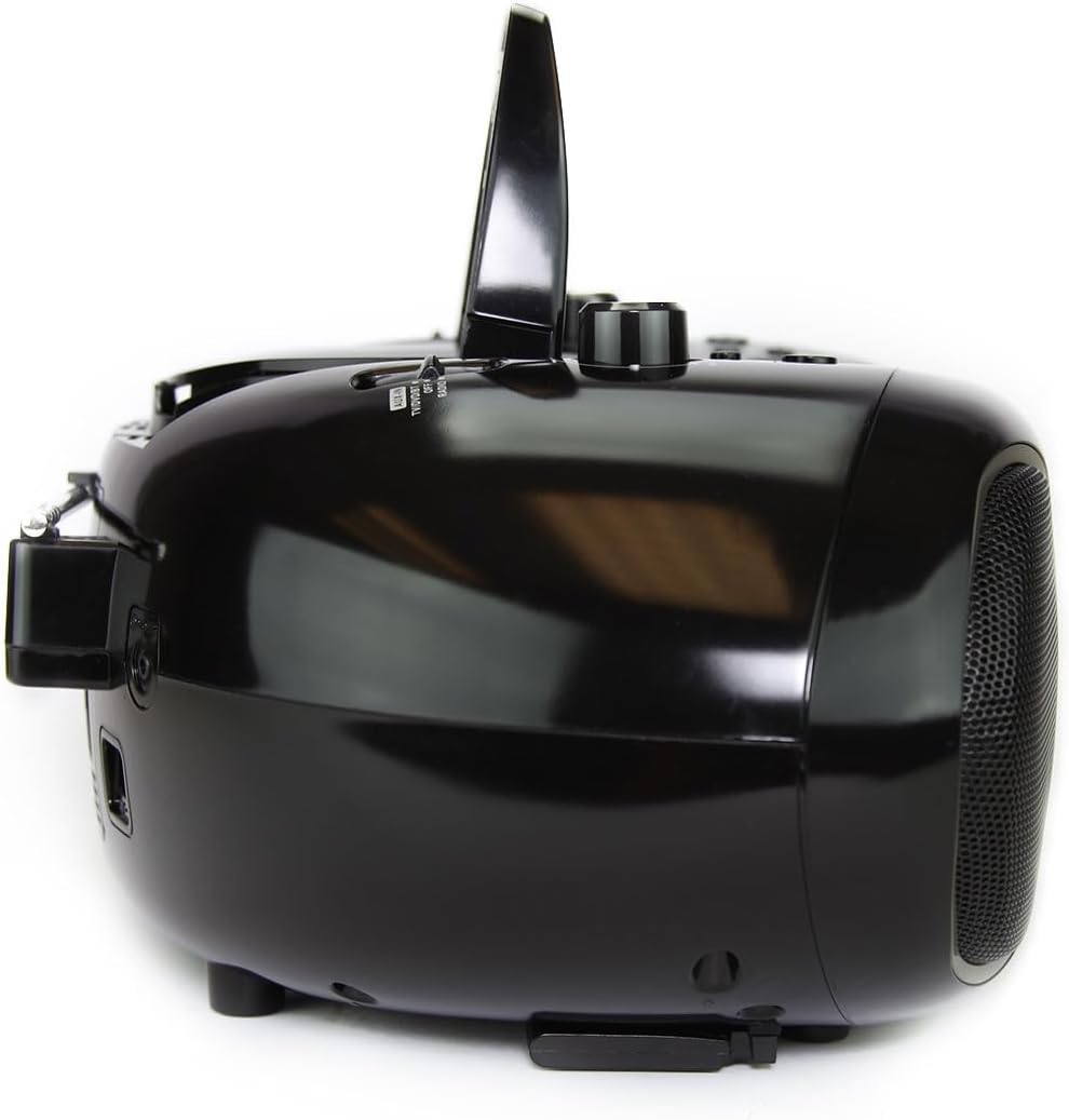 Black 7" Bluetooth DVD Boombox with AM/FM Radio N7025