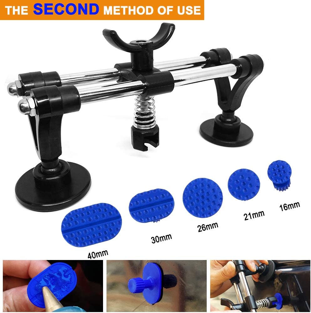 Auto Body Repair Tool Kit with Double Pole Bridge Dent Puller and Glue Set H45212