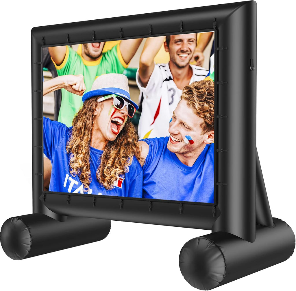 14 Feet Outdoor Inflatable Movie Screen with Fast Low-Noise Air N4114