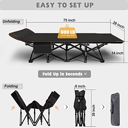 Folding Camping Cot with Carry Bag F66387