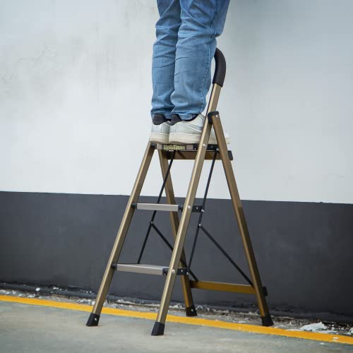Aluminum 3-Step Folding Step Stool with Padded Grip X4917