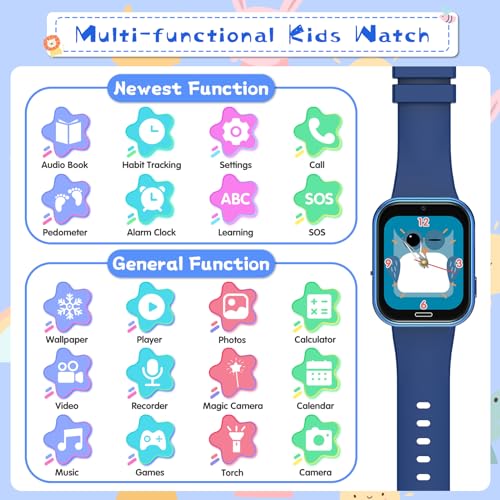 Smart Watch with 24 Games Video Camera Music Alarm (Purple) X3161
