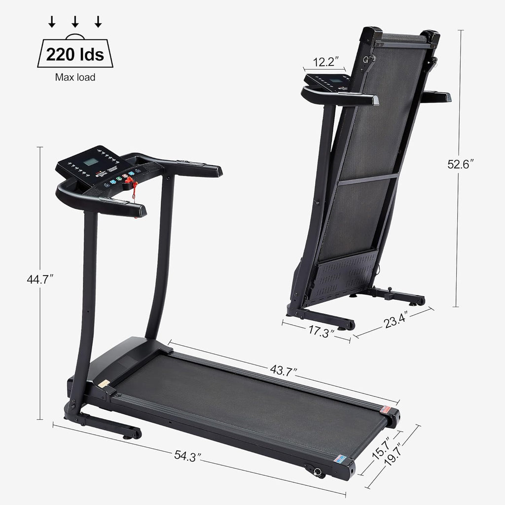 2.5 HP Folding Treadmill with 3-Speed Incline Adjustment H24685