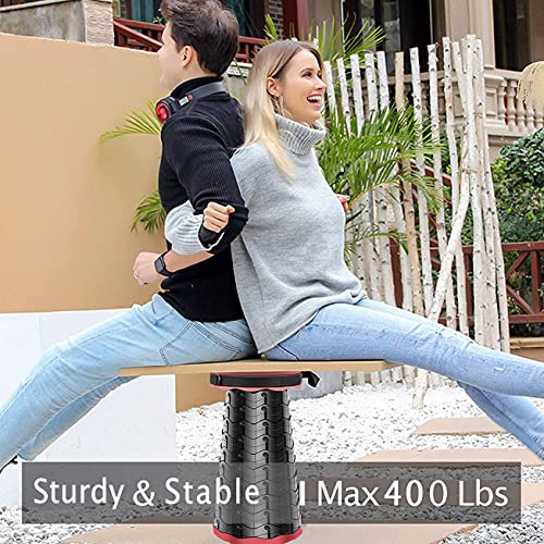 Portable Telescopic Folding Stool with Load Capacity 400lbs (BLUE) W313