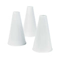 12 Pc White Plastic Megaphones K263