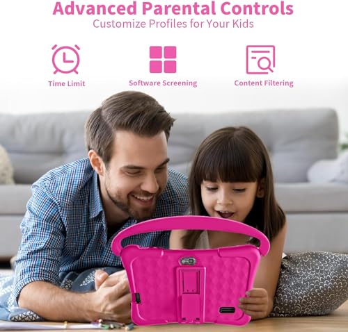 7 inch Android Tablet with 32GB, Shockproof Case Pink H58214
