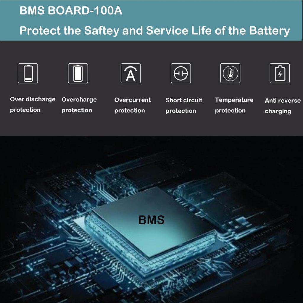 12V 100AH LiFePO4 Lithium Battery 100A BMS B95248