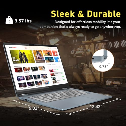 11.6" HD Touchscreen Chromebook, 2-in-1 Laptop, 4GB LPDDR3, 64GB eMMC, Blue R319690