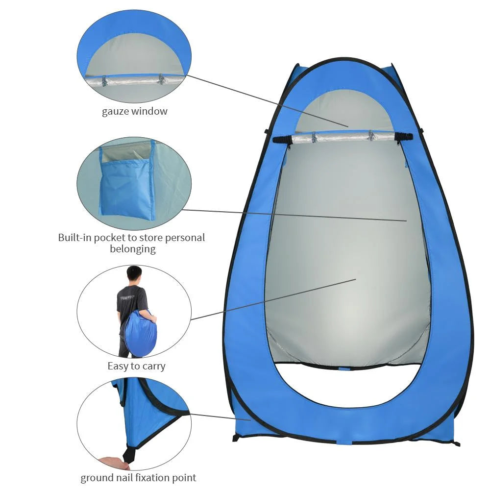 Blue Pop Up Camping Shower Tent A27503
