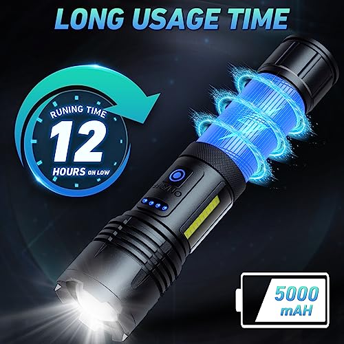 Rechargeable LED Flashlight High Lumen Super Bright COB Work Light IPX7 Waterproof L288