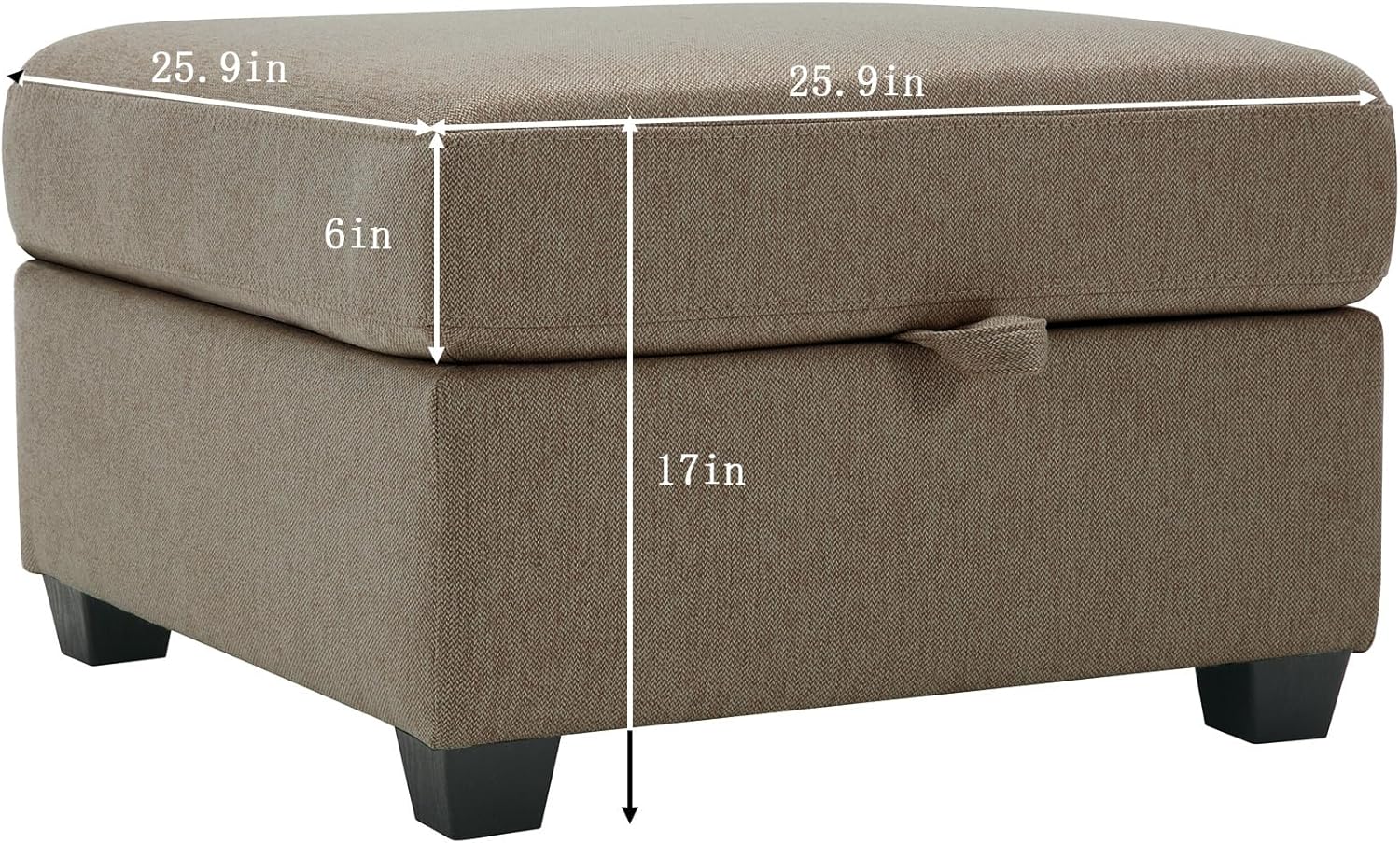 Brown Modular Sectional Sleeper Sofa with 2 Ottomans and Adjustable Arms Y45500