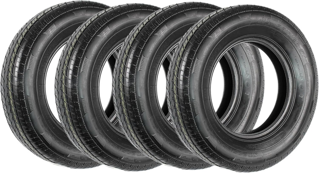4-Pack ST205/75R15 Steel Belted Radial Trailer Tire Load Range C 1820# 205/75 R 15 Tire K841299