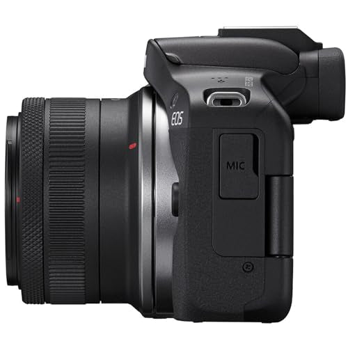 Black Mirrorless Camera with RF-S 18-45mm and RF-S 55-210mm Lens Kit R200