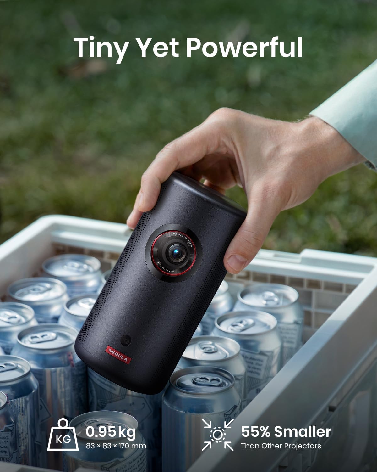 Mini Smart TV Projector with wifi and bluetooth, Laser Projector, 2.5H Built-in Battery W411559